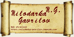 Milodarka Gavrilov vizit kartica